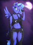  2016 anthro big_breasts breasts cleavage clothed clothing equine female friendship_is_magic horn mammal my_little_pony princess_luna_(mlp) skecchiart solo winged_unicorn wings 
