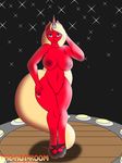  2016 animated anthro areola big_breasts breasts equine erect_nipples fan_character female horn mammal my_little_pony nipples nude pussy solo thehotroom unicorn 
