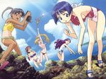  ai_yori_aoshi beach crab minazuki_chika minazuki_taeko miyuki_mayu sakuraba_aoi swimsuit tan_lines tina_foster topless 