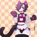  2016 bra cat catpins clothed clothing collar crossdressing digital_media_(artwork) feline girly hair humanoid machine male mammal mettaton not_furry open_mouth panties robot simple_background smile solo undertale underwear video_games 