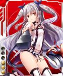  1girl choker expressionless himeki_mao lilith-soft long_hair sakuranbo small_breasts solo_focus taimanin_asagi_battle_arena twintails vacuum_cleaner 