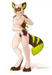  anthro breasts canine featureless_breasts featureless_crotch female kellwolfik magenta7_(artist) mammal nude simple_background smile solo standing white_background wolf 