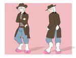  albino bulge clothing cowboy_hat faunus goatbro gun handgun hat jeans lugus oleander_lothario painted_hooves pants ranged_weapon revolver rwby_oc satyr weapon western_clothing 