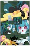  2016 absurd_res anus comic english_text equine feral fluttershy_(mlp) friendship_is_magic grass hair herm herm/herm hi_res horse intersex intersex/intersex long_hair mammal multicolored_hair my_little_pony orgasm penetration pink_hair pony pussy queen_chrysalis_(mlp) saurian_(artist) sex smile sonata_dusk_(eg) speech_bubble spread_legs spreading text vaginal vaginal_penetration 