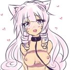  anastaysia_aliapoh_(tinyqote) animal_ears aqua_eyes arms_at_sides artist_name bdsm blue_eyes blush bondage breasts cat_ears collar drill_hair eyelashes facial_mark female final_fantasy final_fantasy_xiv head_tilt heart leash long_hair looking_at_viewer miqo&#039;te miqo'te mole mole_under_eye nude open_mouth original pink_hair portrait saliva signature simple_background solo tears tinyqote tongue tongue_out twin_drills upper_body wavy_hair white_background 