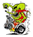  8_ball arthropod burnout car ed_&#039;big_daddy&#039;_roth ed_roth fire fly ford ford_motor_company high_speed hotrod insect mammal open_mouth rat rat_fink rodent saliva sharp_teeth smoke sweat teeth vehicle 