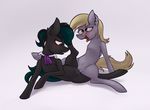  black_hair blonde_hair blush derpy_hooves_(mlp) duo equine fan_character female female/female feral friendship_is_magic green_eyes hair horse mammal marsminer my_little_pony open_mouth orange_eyes pony pussy pussy_juice sex simple_background tongue tongue_out tribadism white_background 