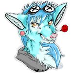  adamoose anthro canine clothing eyewear female fur gauges goggles mammal solo speech_bubble 