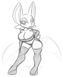  2016 anthro bat big_breasts breasts cleavage clothed clothing female mammal reiduran rouge_the_bat solo sonic_(series) 