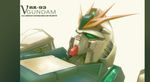  character_name english green_eyes gundam highres mecha no_humans nu_gundam viridian-c 