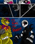  animatronic anthro bakukurara bear bow_tie comic digital_media_(artwork) duo five_nights_at_freddy&#039;s five_nights_at_freddy&#039;s_2 five_nights_at_freddy&#039;s_4 group lagomorph machine mammal marionette_(fnaf) nightmare_fredbear_(fnaf) nightmarionne_(fnaf) puppet robot video_games 