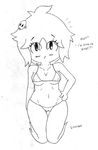  areola bikini blush breasts camel_toe cartoon_network clothing dialogue english_text erect_nipples female ghost hair looking_at_viewer navel nipples not_furry open_mouth simple_background skill solo spirit surprise swimsuit text the_amazing_world_of_gumball ultama_lokshar_(artist) 