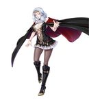  breasts cara_cromwell cara_the_blood_lord cleavage large_breasts lilith-soft red_eyes solo white_hair 