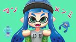  child fangs hat inkling looking_at_viewer mametora_(artist) nintendo open_mouth pointy_ears solo splatoon tongue 