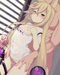  1boy 1girl animal_ears blonde_hair blush breasts cat_ears collarbone commentary_request covered_navel cross_section cum cum_in_pussy eguegu eyebrows_visible_through_hair g41_(girls_frontline) girls_frontline hair_between_eyes hetero highres indoors long_hair nipples one_eye_closed red_eyes school_swimsuit sex small_breasts solo_focus sweat swimsuit vaginal very_long_hair white_school_swimsuit white_swimsuit 