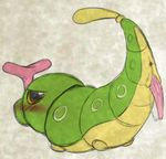  anus butt caterpie feral male nintendo penis pok&eacute;mon precum presenting presenting_hindquarters python13rp simple_background solo video_games yaroul 