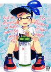  blue_hair blush cephalopod clothing comic cover_page cum domino_mask english_text fangs group humanoid inkling kiss male male/male male_focus mammal marine mask morishima_kon multiple_boys nintendo open_mouth pointy_ears ponytail shorts sitting solo solo_focus splatoon squid tentacle tentacle_hair tentacles text translated video_games yaoi 