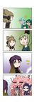  /\/\/\ 1boy 4koma 6+girls :&lt; absurdres angry animal_ears blue_hair bowing chibi comic crossed_bandaids dress earmuffs facial_hair floppy_ears flying_sweatdrops gradient gradient_background gradient_hair green_dress green_hair hair_bobbles hair_ornament hat hat_ribbon highres hijiri_byakuren hood jitome kasodani_kyouko kerchief kisume kumoi_ichirin long_sleeves mononobe_no_futo multicolored_hair multiple_girls mustache open_mouth ponytail purple_hair rakugaki-biyori ribbon silent_comic silver_hair smile smoke snort soga_no_tojiko steam sweatdrop tatara_kogasa torn_clothes touhou toyosatomimi_no_miko two_side_up unzan v_arms visible_air waving_arm wide_sleeves 