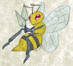  beedrill female feral nintendo pok&eacute;mon pussy python13rp simple_background solo video_games yaroul 