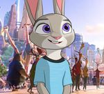  2016 anthro clothed clothing disney female fur judy_hopps rabbit smile solo tailsoft teeth zootopia 