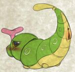  anus butt caterpie female feral nintendo pok&eacute;mon presenting presenting_hindquarters presenting_pussy pussy python13rp simple_background solo video_games yaroul 