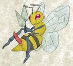  beedrill feral male nintendo penis pok&eacute;mon python13rp simple_background solo video_games yaroul 
