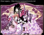  bangs blunt_bangs clamp hair_ornament hime_cut ichihara_yuuko japanese_clothes kimono long_hair long_sleeves multiple_girls sakura_hime tsubasa_chronicle xxxholic 