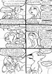 2016 anthro bed black_and_white canine chest_tuft clothed clothing comic crying dialogue disney duo ears_back eric_schwartz female fox hi_res inside judy_hopps lagomorph male male/female mammal monochrome nick_wilde open_mouth phone predator/prey rabbit sitting skimpy tears teeth topless tuft zootopia 