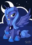  2016 crown equine female friendship_is_magic horn jewelry mammal my_little_pony mysticalpha necklace princess_luna_(mlp) solo tongue tongue_out winged_unicorn wings 