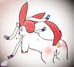  &lt;3 2016 ambiguous_gender anal anal_penetration blush bow canine cum cum_in_ass cum_inside duo eeveelution female feral hi_res invalid_tag male male/female mammal necktie nintendo open_mouth penetration penis pok&eacute;mon ribbons sex sylveon traditional_media_(artwork) video_games 