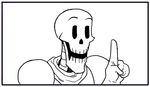  2016 animated_skeleton bone male papyrus_(undertale) sir_the_artist skeleton solo undead undertale video_games 