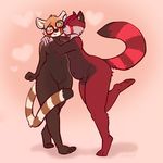  &lt;3 blush cute eyewear glasses junga kissing love male male/male mammal red_panda romantic_couple shy smooch 