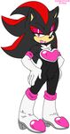  2016 anthro clothed clothing crossdressing habbodude hedgehog male mammal shadow_the_hedgehog soina solo sonic_(series) 