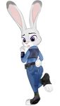  anthro blush clothed clothing digital_media_(artwork) disney female hi_res judy_hopps lagomorph long_ears mammal officer-judyhopps_(artist) police_uniform rabbit uniform zootopia 