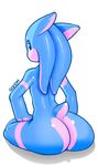 2016 alien big_butt blue_skin butt girly looking_back male puwa raised_tail rear_view short_tail sitting skoon_(character) solo sqoon 