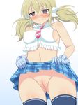  blonde_hair kafuru_(senran_kagura) pussy senran_kagura twintails yaomai 