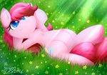  alternate_hairstyle blue_eyes cutie_mark dshou earth_pony equine female feral friendship_is_magic fur hair horse mammal my_little_pony outside pink_hair pinkie_pie_(mlp) pony solo 