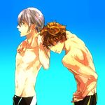  2boys high_speed! kirishima_natsuya male_focus multiple_boys serizawa_nao swim_trunks topless yamano 