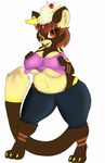  2016 banana belly big_belly big_breasts bottom_lip breasts camel_toe cherry clothed clothing cream food fruit long_tail looking_at_viewer neronova skimpy slightly_chubby thick_thighs tight_clothing voluptuous 