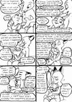  &lt;3 2016 anthro bed black_and_white blush canine clothed clothing comic dialogue disney duo english_text eric_schwartz eyes_closed female fox grin hitting hug inside judy_hopps kissing lagomorph male male/female mammal monochrome nick_wilde one_eye_closed rabbit romantic_couple sitting tears text topless zootopia 