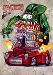  arthropod bulging_eyes butterflies(intake) car clothed clothing ed_&#039;big_daddy&#039;_roth ed_roth fire fly hotrod insect mammal manual_shifter open_mouth rat rat_fink rodent saliva sharp_teeth supercharger sweat teeth text tongue vehicle wheelie_bar willys 
