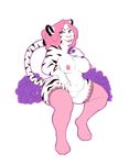  alpha_channel anthro areola big_breasts breasts clothing cosmicminerals feline female legwear looking_at_viewer mammal navel nipples open_mouth pussy simple_background sitting slightly_chubby smile solo teeth thick_thighs thigh_highs tiger transparent_background 