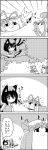 /\/\/\ 4koma animal_ears arm_up bow box cat_ears cat_tail chen comic commentary_request crescent emphasis_lines greyscale hair_bow hat hat_ribbon highres holding lid lifting long_hair long_sleeves mob_cap monochrome multiple_tails package patchouli_knowledge pose ribbon short_hair smile sparkle string tail tani_takeshi thought_bubble touhou translation_request tree tree_branch very_long_hair yakumo_yukari yukkuri_shiteitte_ne |_| 
