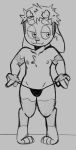  anthro boxtop child clothing cub jackalope lagomorph male mammal sketch solo thong young 