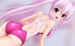  kisaragi_alice photoshop pink_hair swimsuit twintails wave_ride 