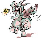  anthro backsack balls biped butt clefable headphones male microphone musical_note nintendo open_mouth paintdog pok&eacute;mon simple_background singing solo video_games white_background 