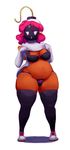  bob-omb bra breasts clothed clothing clothing_lift dark_skin female hair humanoid mario_bros nintendo panties pink_hair shirt shirt_lift shygirl shyguy slightly_chubby thick_thighs underwear unknown_artist video_games wide_hips wind-up_key 