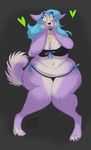  &lt;3 &lt;3_eyes anthro breasts canine dog fangs female growlybeast jewelry mammal navel necklace obese open_mouth overweight pomeranian simple_background smile solo teeth tongue 