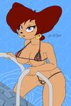  2014 anthro areola big_breasts bikini breasts canine clothing disney erect_nipples female goof_troop hi_res mammal mature_female mother nipples parent peg_pete scificat solo swimsuit 