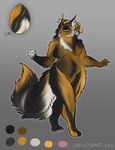  anthro breasts featureless_breasts feline female growlybeast half-closed_eyes looking_at_viewer mammal nude overweight pussy simple_background smile solo standing wide_hips 